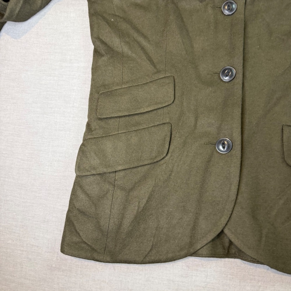 rag & bone Wool Blazer Womens 6 Olive Green Excellent Military Utility Jacket - Picture 11 of 14